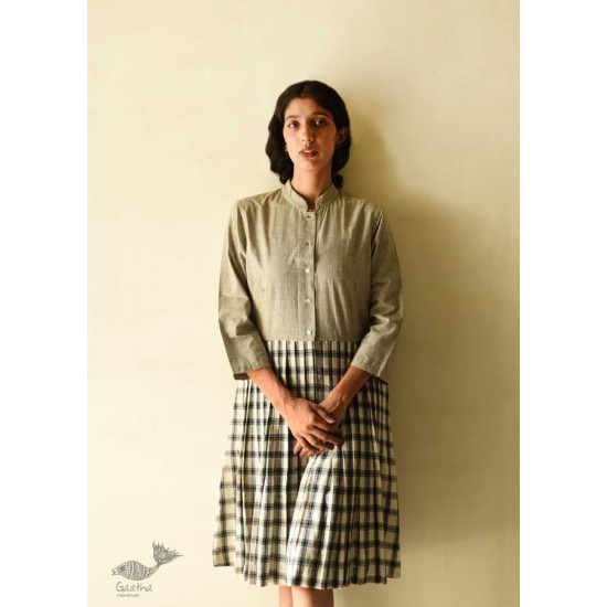 shop Handloom Cotton Grey dress