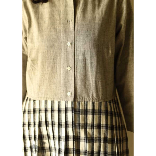 shop Handloom Cotton Grey dress