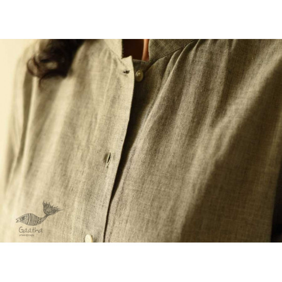 shop Handloom Cotton Grey dress