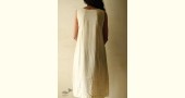 shop Handloom Cotton Designer Off White Sleeve Less Dress