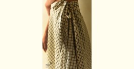 Handloom Cotton Designer A-Line Checks Skirt