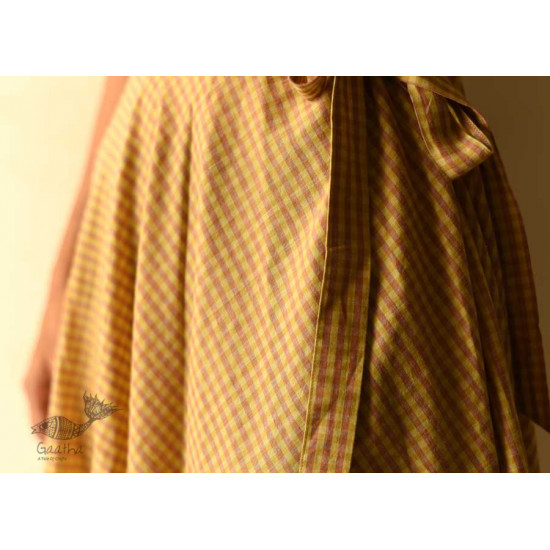 shop Handloom Cotton Designer A-Line checks Skirt