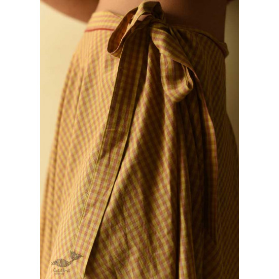 shop Handloom Cotton Designer A-Line checks Skirt