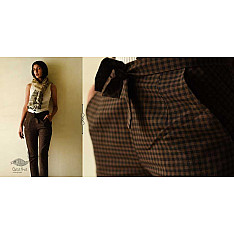 Handloom Cotton - Checks Girls Trouser / Pant