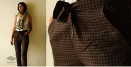 Handloom Cotton - Checks Girls Trouser / Pant
