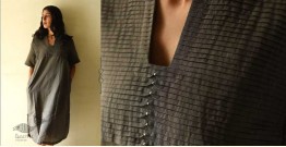 Handloom Cotton Designer Carbon Black Dress