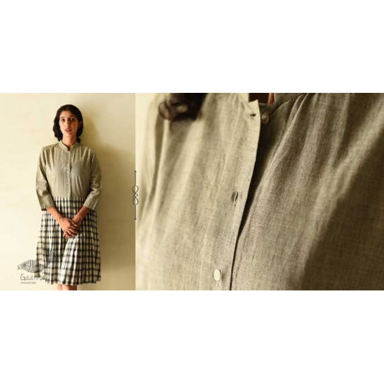 shop Handloom Cotton Grey dress