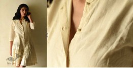 Handloom Cotton Designer Off White Dress