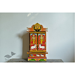 Kathanik . कथनिक ☀ A Wooden Shrine ( Red - 41 cm) ~ 11