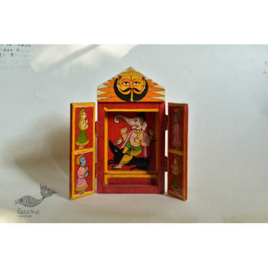 कथनिक ☀ Kaavad a Wooden Shrine - Ganesh &  Mushak { Single piece } ~ 7