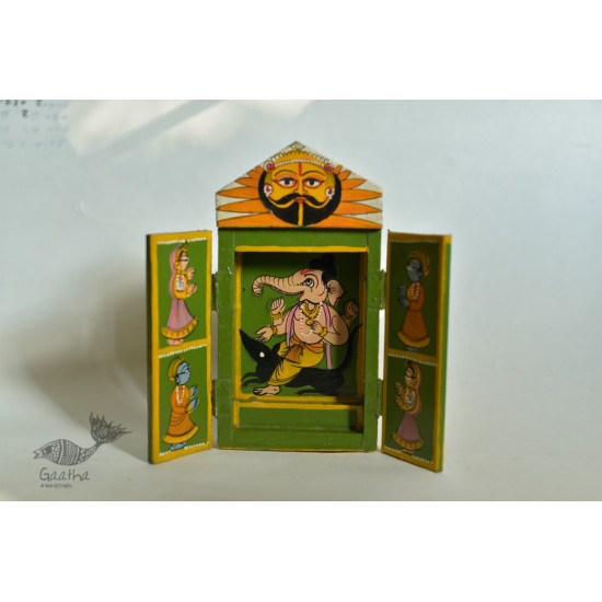 कथनिक ☀ Kaavad a Wooden Shrine - Ganesh &  Mushak { Single piece } ~ 7