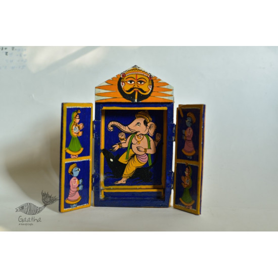 कथनिक ☀ Kaavad a Wooden Shrine - Ganesh &  Mushak { Single piece } ~ 7