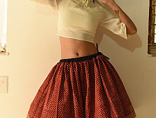 Flowers in a River | Natural Dyed Jawariya Block Printed Short Skirt