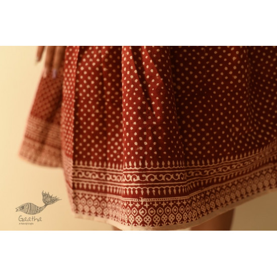 shop Natural Dyed Jawariya Block Printed Short Skirt