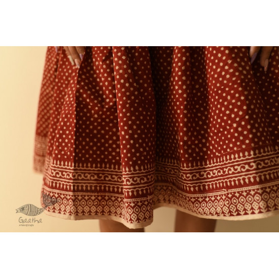 shop Natural Dyed Jawariya Block Printed Short Skirt