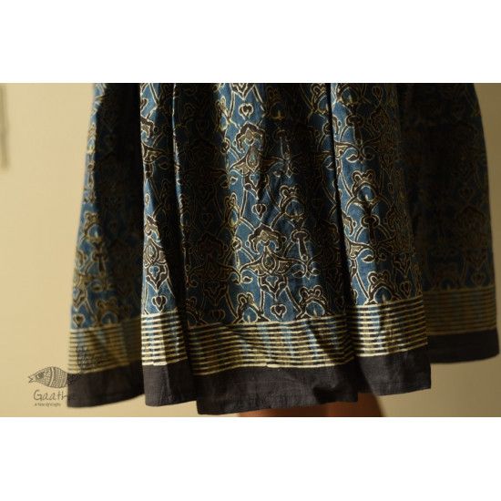 shop Natural Dyed Ajrakh Printed Indigo Short Skirt