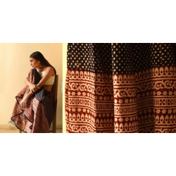 Flowers in a River | Jawariya Block Printed A-Line Long Skirt / Kali Skirt 