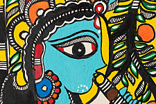Madhuban . मधुबन ❁ Madhubani Painting - Krishna