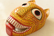 Handmade Wooden Mask ~ Tiger