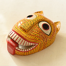 Handmade Wooden Mask ~ Tiger