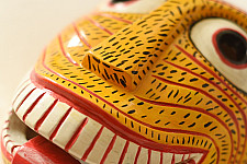 Handmade Wooden Mask ~ Tiger