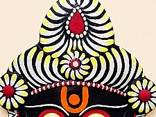 Mukhauta . मुखौटा : Handmade Wall Hanging Chhau Mask - Jagannath 