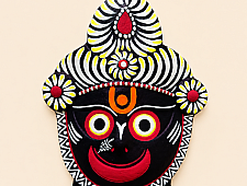 Mukhauta . मुखौटा : Handmade Wall Hanging Chhau Mask - Jagannath 