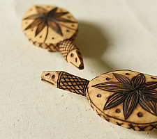 Burn Art | Tribal Wooden Art Pieces - Turtles (Set of Two)