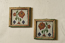 Prachin . प्राचीन | Handmade Bead Work ~ Antique Hanging Frame - Set of Two