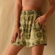 shop Batik Modal Silk Green Shorts