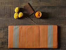 Rojana | Handloom Andhra Cotton Saree - Orange