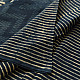 Exclusive Block Printed Cotton Dabu ~ Indigo Stripe Saree