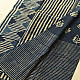 Exclusive Block Printed Cotton Dabu ~ Indigo Stripe Saree