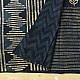 Exclusive Block Printed Cotton Dabu ~ Indigo Stripe Saree
