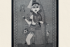 Aripan | Madhubnai Painting - Ardhnageshwar Shiva and Parwati 