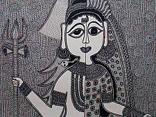 Aripan | Madhubnai Painting - Ardhnageshwar Shiva and Parwati 