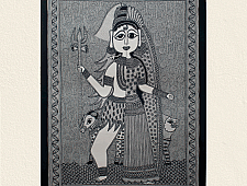 Aripan | Madhubnai Painting - Ardhnageshwar Shiva and Parwati 