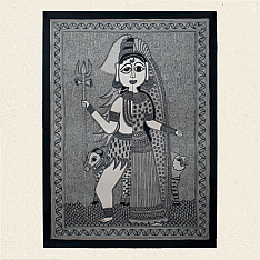 Aripan | Madhubnai Painting - Ardhnageshwar Shiva and Parwati 