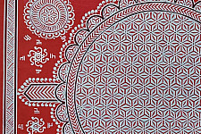 Mandana Art - Painting - Geometric Motifs (Red - 11 x 14 inch )