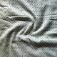 Hand Woven Fabric - Off White With Green Dots