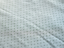 Mashru Fabric { Silk+Cotton } | Hand Woven Fabric - Off White With Green Dots