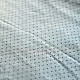 Hand Woven Fabric - Off White With Green Dots
