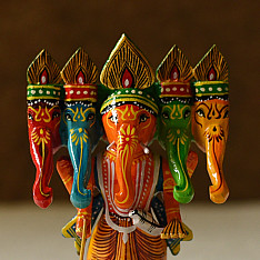 Wooden Toys | Panch Mukhi Ganesh