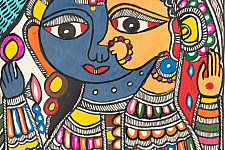 Madhuban . मधुबन ❁ Madhubani Painting - Ardhanarishvara