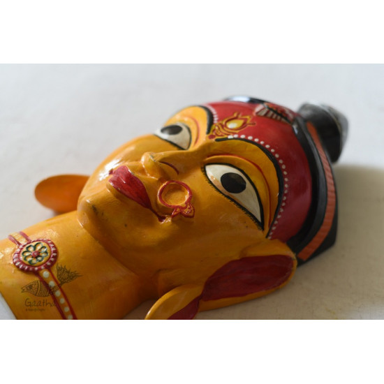 shop handmade wooden mask - Durga