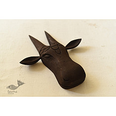 Handmade Wooden Mask ~ Nandi ( Brown )