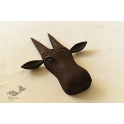 Handmade Wooden Mask ~ Nandi ( Brown )