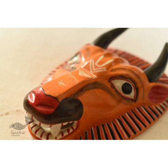 shop handmade wooden mask - Bull 