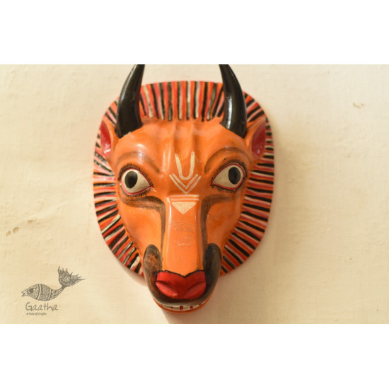 shop handmade wooden mask - Bull 