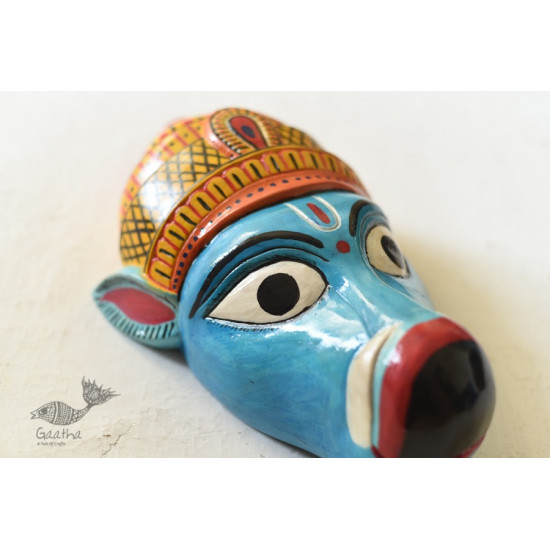 shop handmade wooden mask - Varaha Avatar